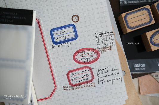 Kurukynki 2023 Label Design Rubber Stamp // S