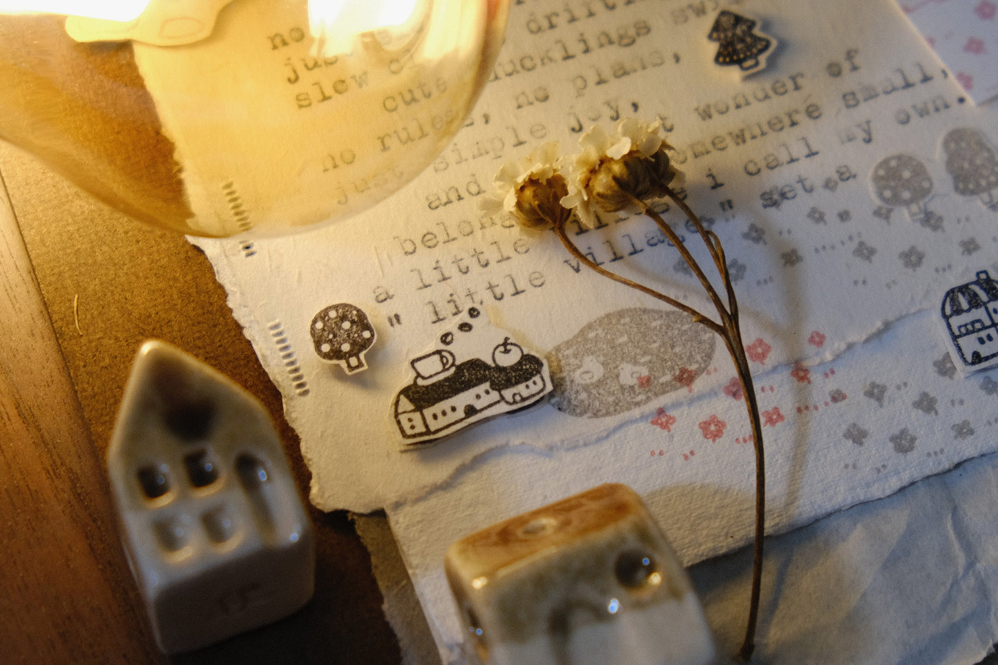 [ PRE-ORDER ONLY ] EileenTai 2025 Summer NEW / Little Village Stamp Set (A)