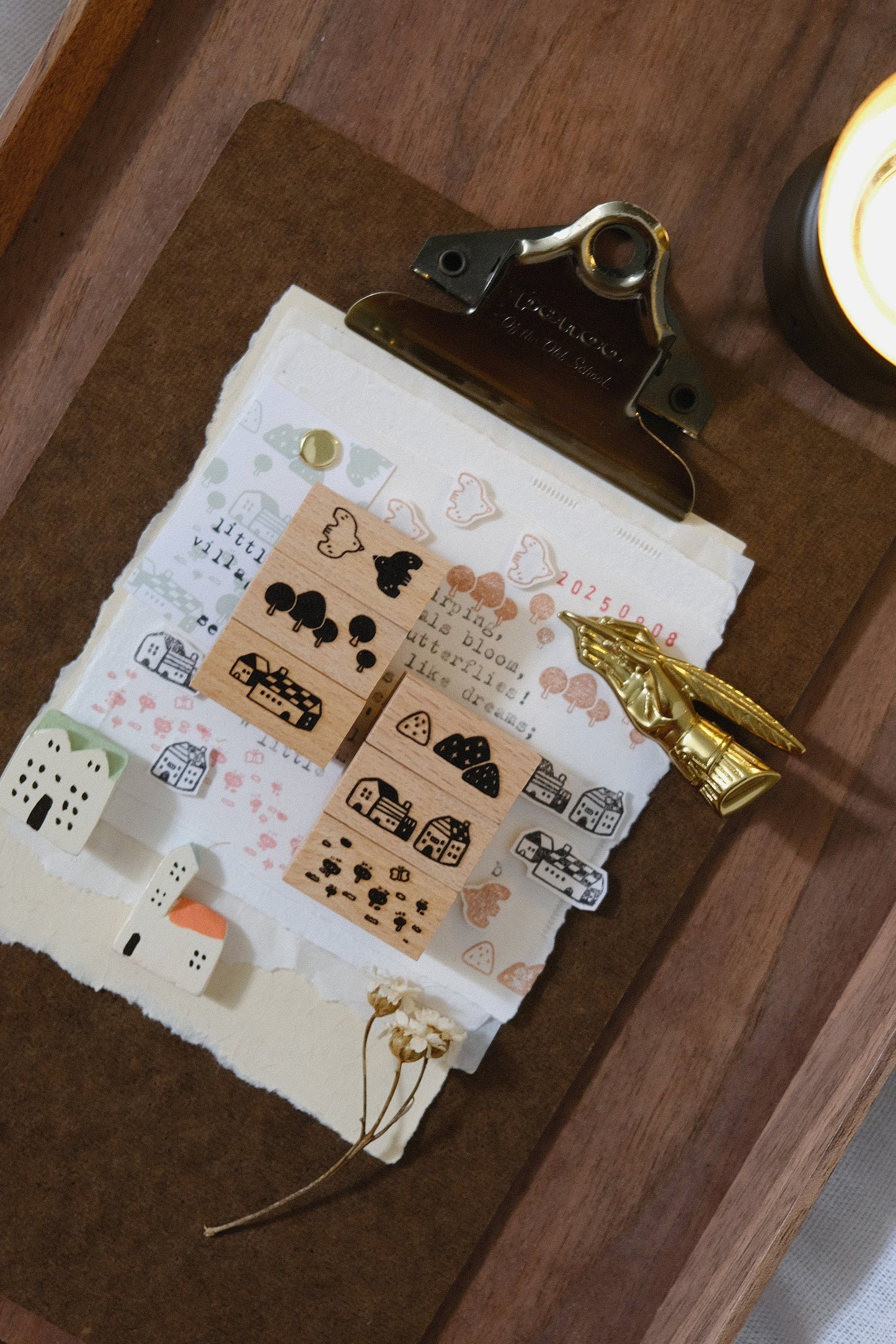 [ PRE-ORDER ONLY ] EileenTai 2025 Summer NEW / Little Village Stamp Set (B)