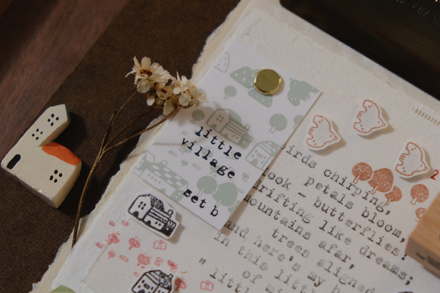 [ PRE-ORDER ONLY ] EileenTai 2025 Summer NEW / Little Village Stamp Set (B)