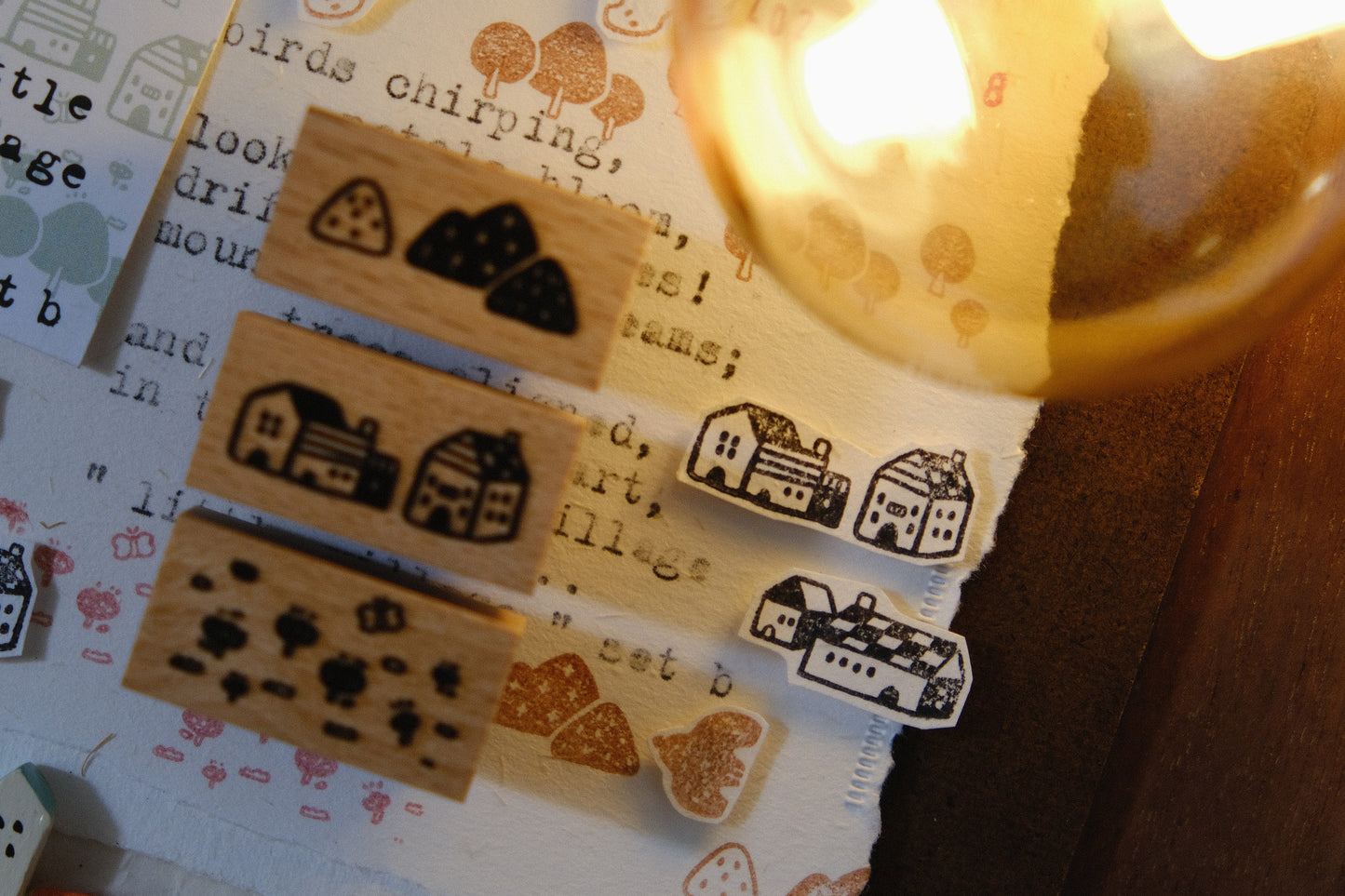 [ PRE-ORDER ONLY ] EileenTai 2025 Summer NEW / Little Village Stamp Set (B)