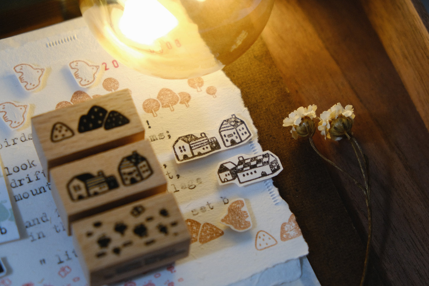 [ PRE-ORDER ONLY ] EileenTai 2025 Summer NEW / Little Village Stamp Set (B)