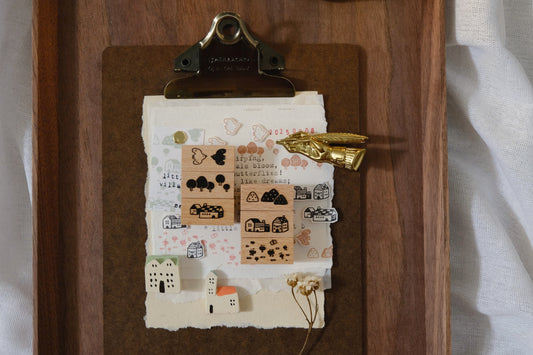 [ PRE-ORDER ONLY ] EileenTai 2025 Summer NEW / Little Village Stamp Set (B)