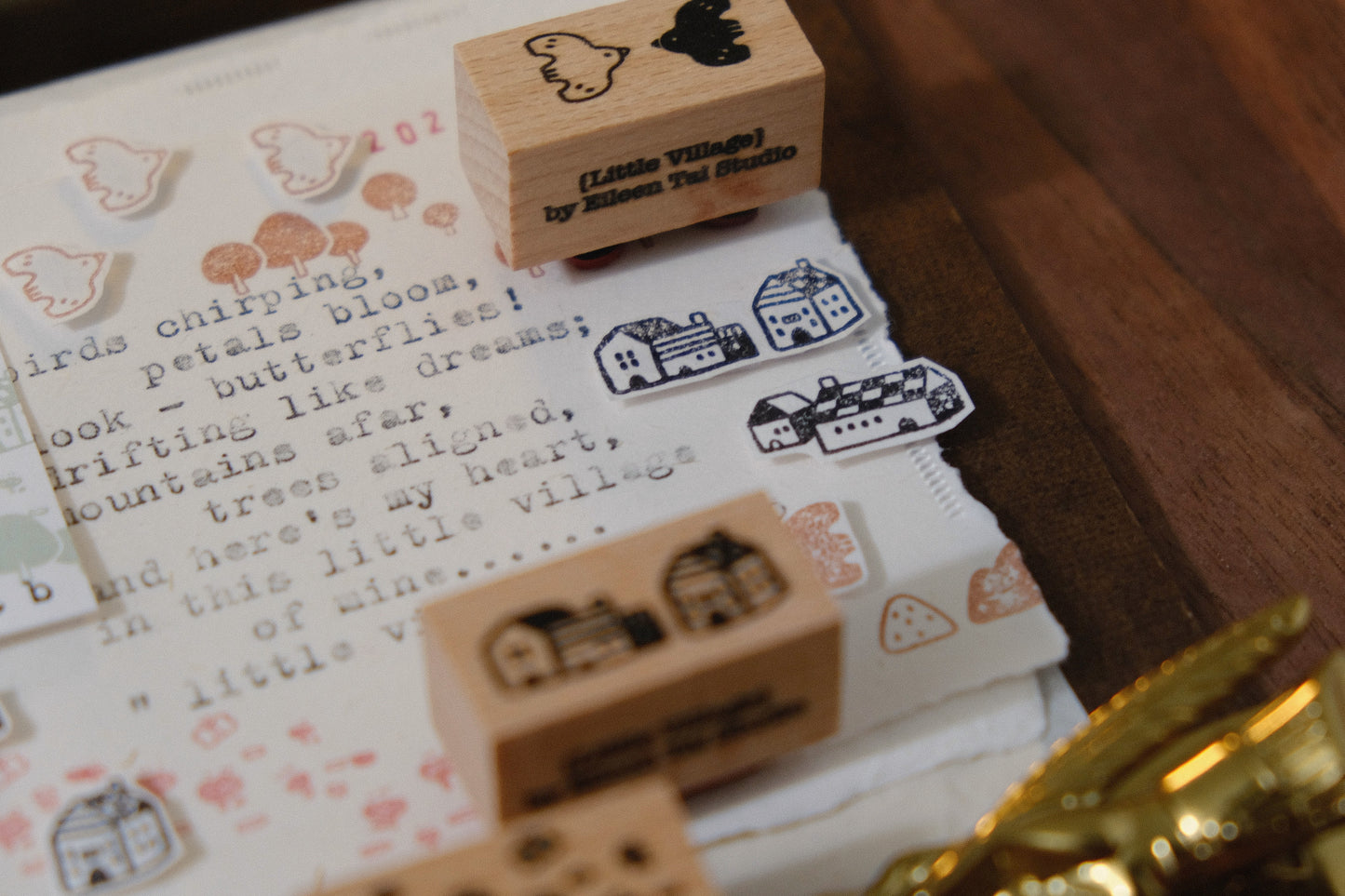 [ PRE-ORDER ONLY ] EileenTai 2025 Summer NEW / Little Village Stamp Set (B)