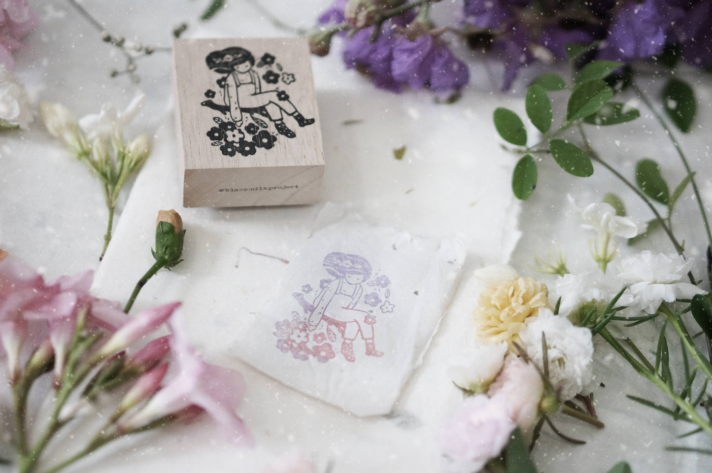 Black Milk Project Bloom Collection Rubber Stamp