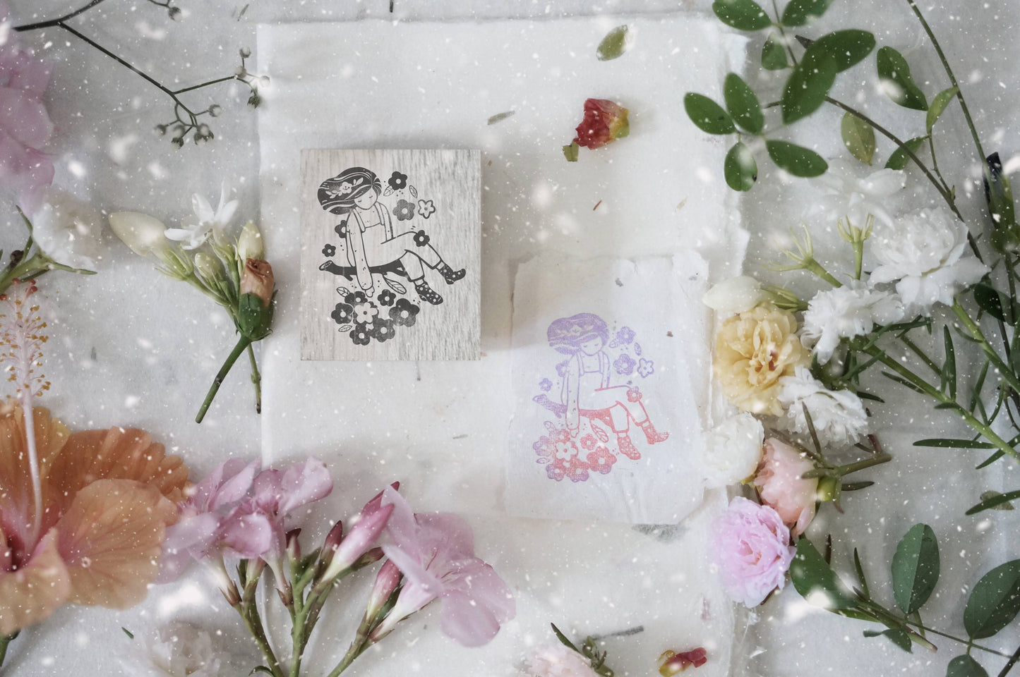 Black Milk Project Bloom Collection Rubber Stamp