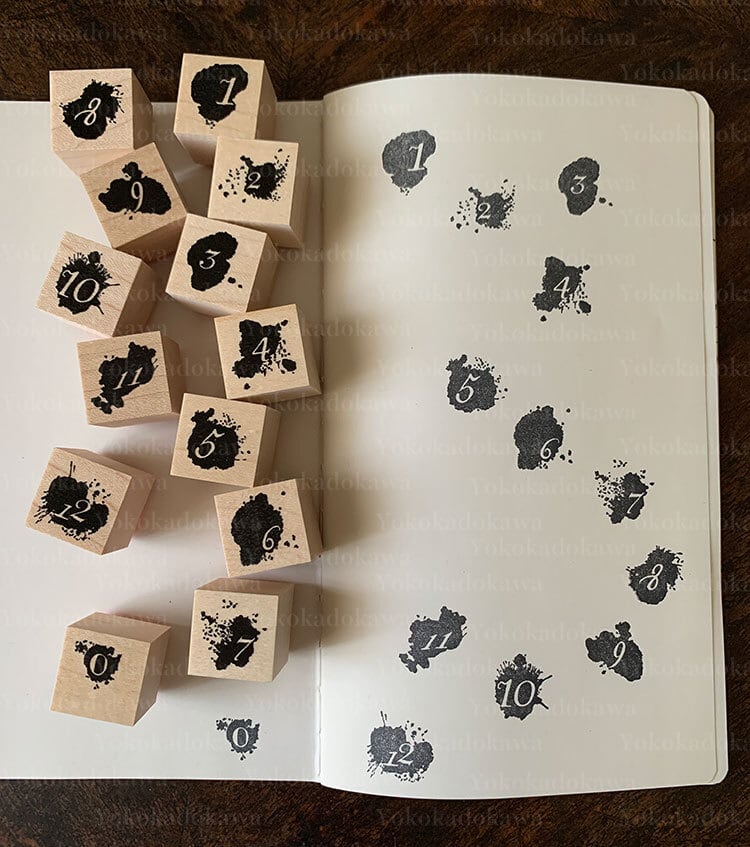 Yoko Kadokawa Ink Stain Number Set