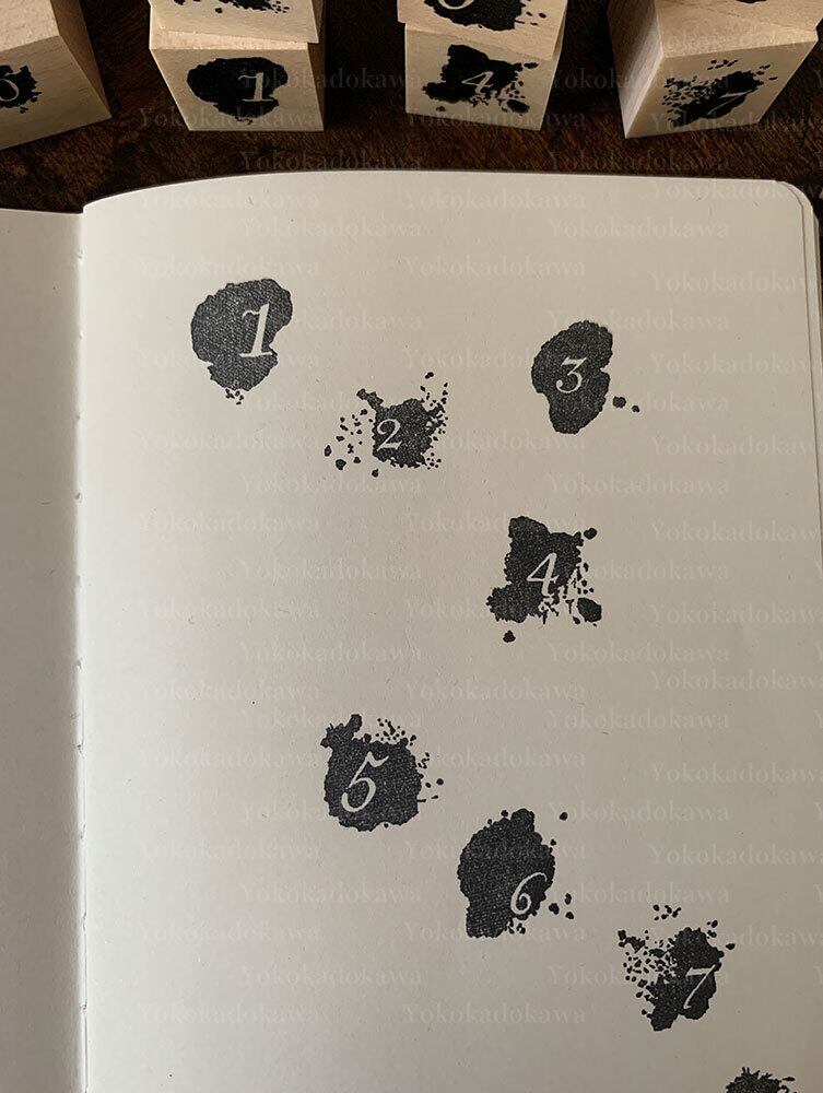 Yoko Kadokawa Ink Stain Number Set