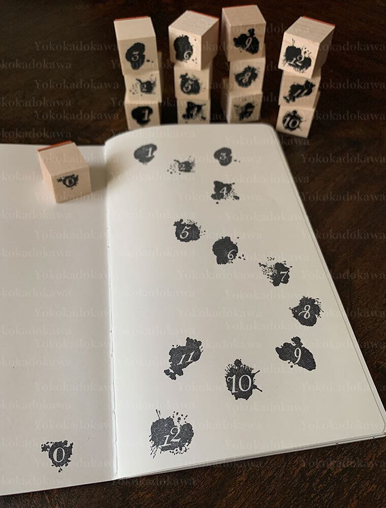 Yoko Kadokawa Ink Stain Number Set
