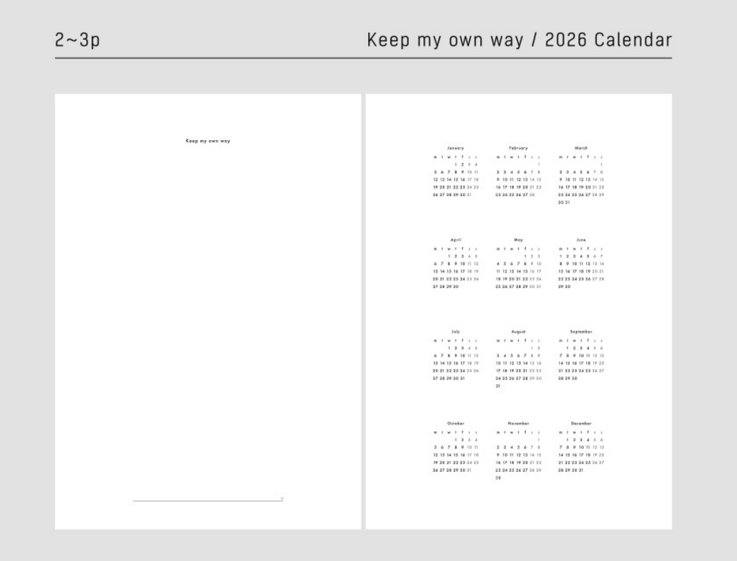 Analogue Keeper 2026 Daily Diary [ B-Grade ]