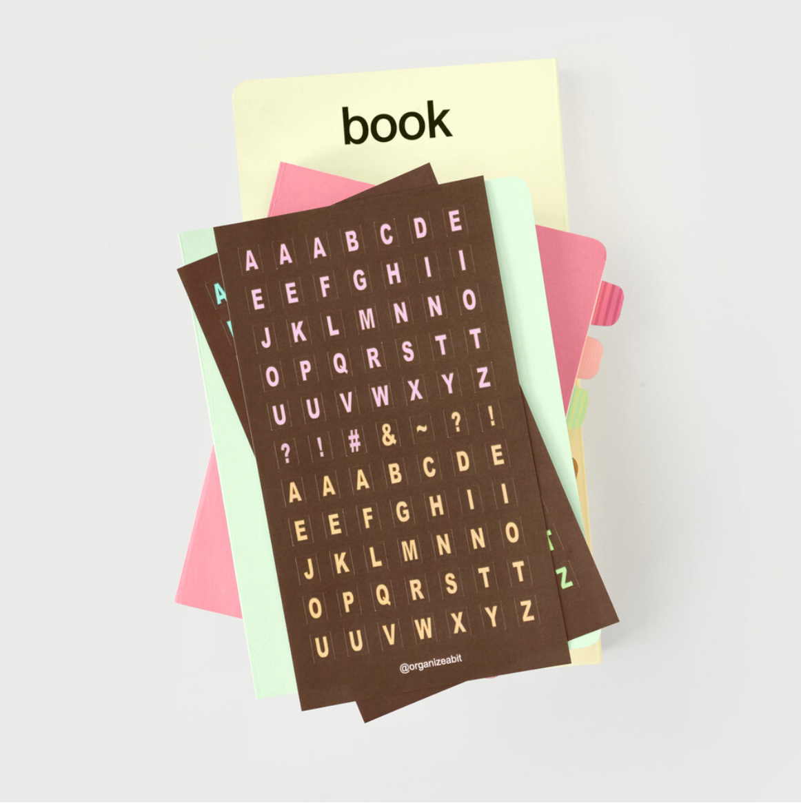 Organize a bit Alphabet Sticker Set / 4 Designs