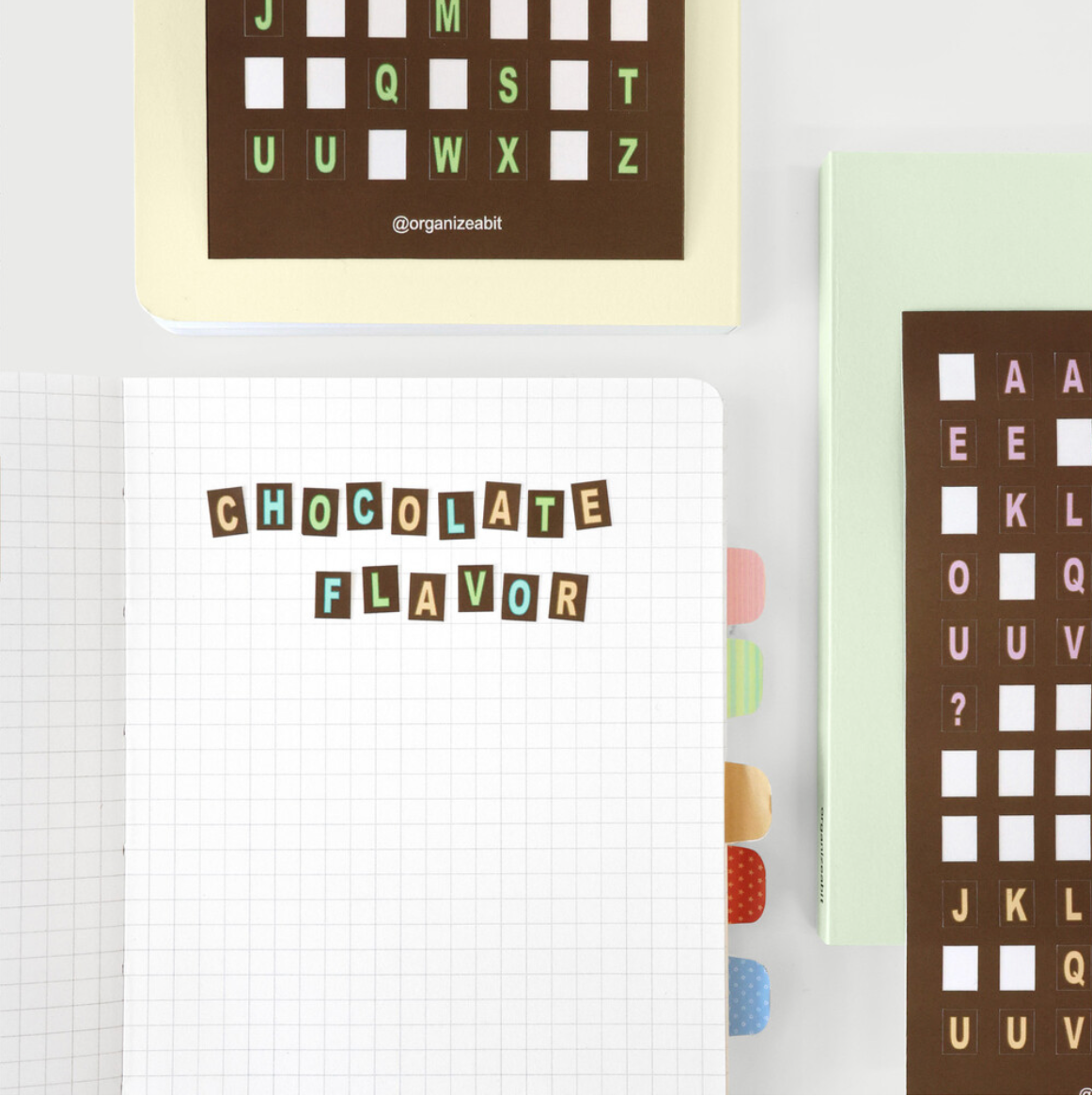 Organize a bit Alphabet Sticker Set / 4 Designs