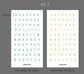 Organize a bit Alphabet Sticker Set / 4 Designs