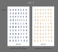 Organize a bit Alphabet Sticker Set / 4 Designs