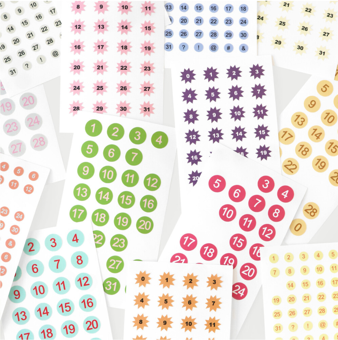 Organize a bit Date Sticker Set / 8 Styles