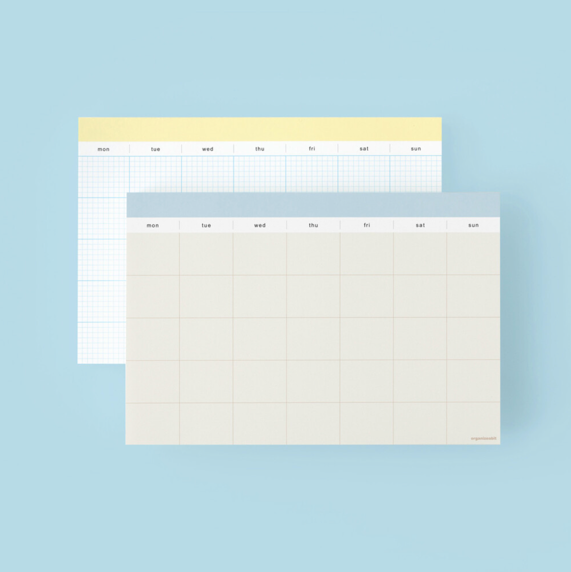 Organize a bit Monthly Memo Pad / 2 Designs