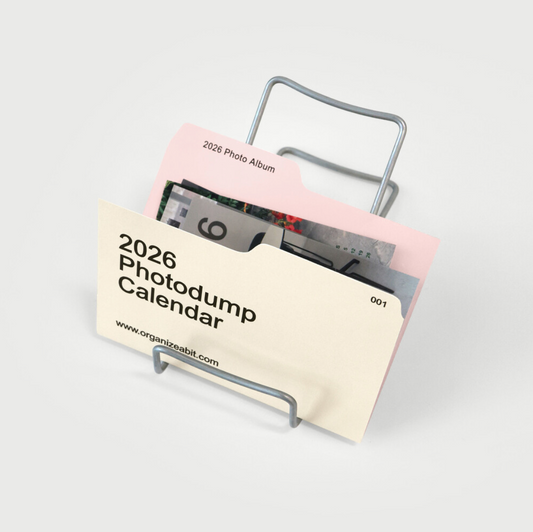 Organize a bit 2026 Photo Dump Calendar Sticker Folder