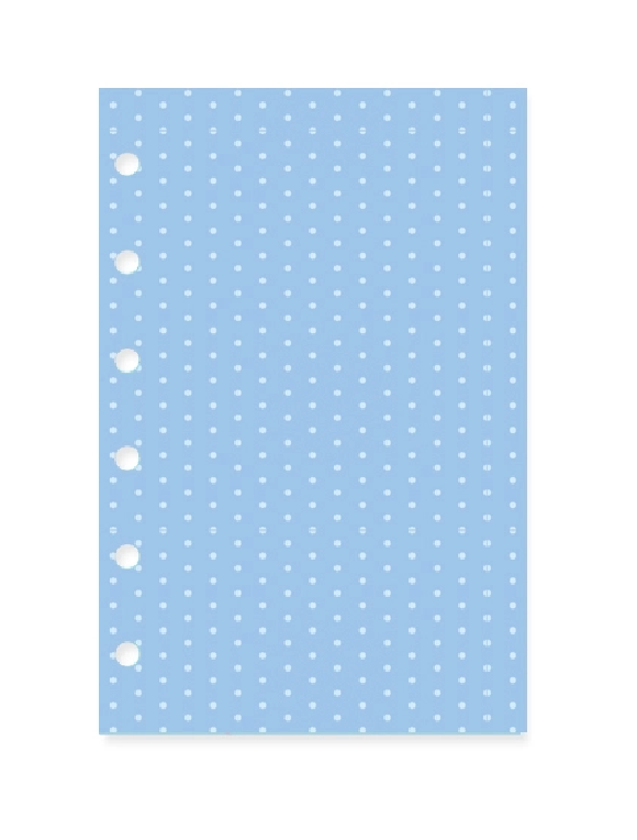 Jeongo Innerside 2026 NEW A7 Pocket Size Refill Paper / Baby Blue Dot