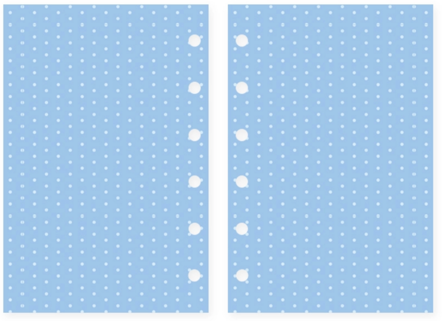 Jeongo Innerside 2026 NEW A7 Pocket Size Refill Paper / Baby Blue Dot