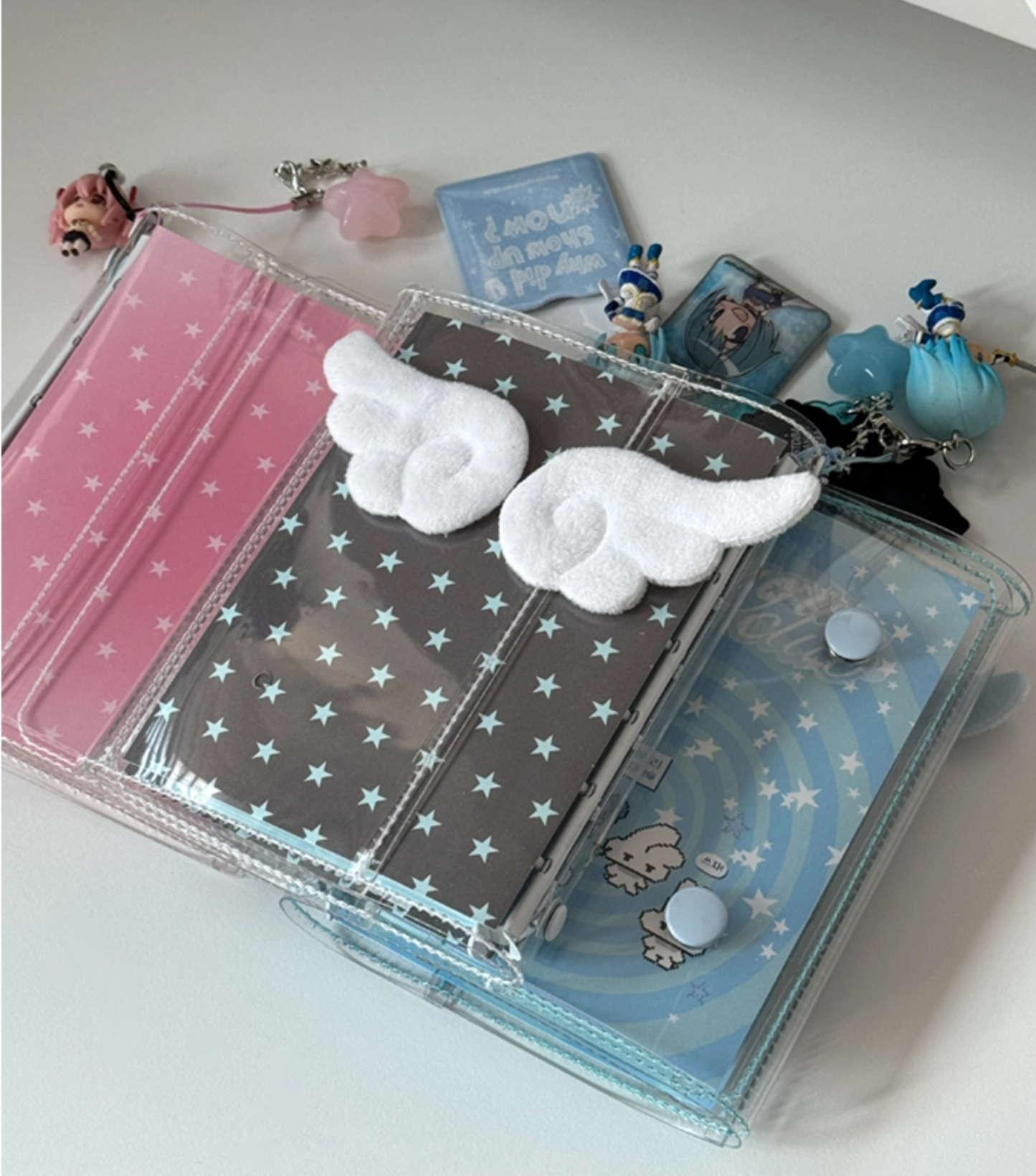 Jeongo Innerside Angel Wings A7 Pocket Size Clear PVC Diary / 2 Colors