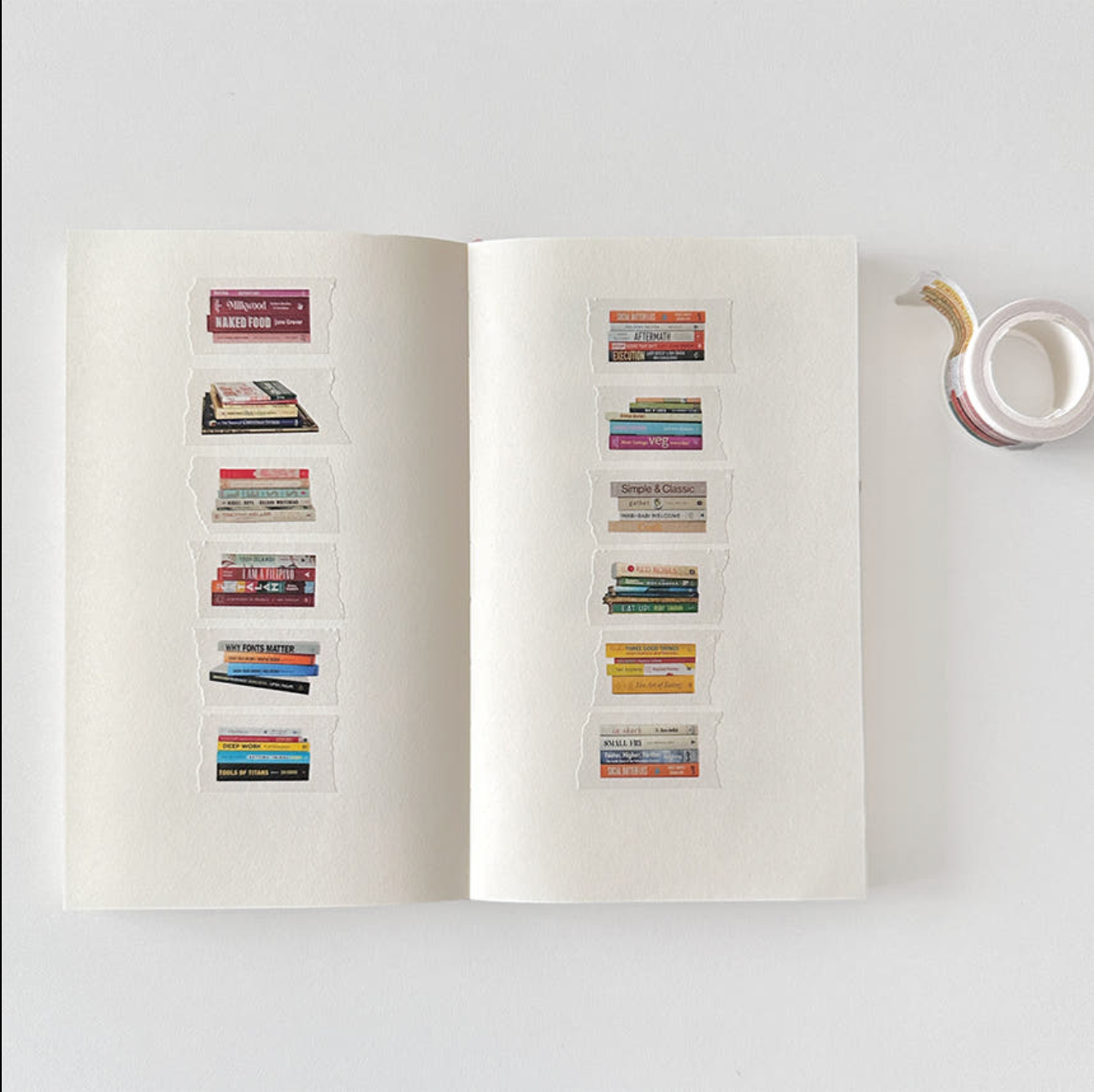 Log Archive Book Stack Masking Tape