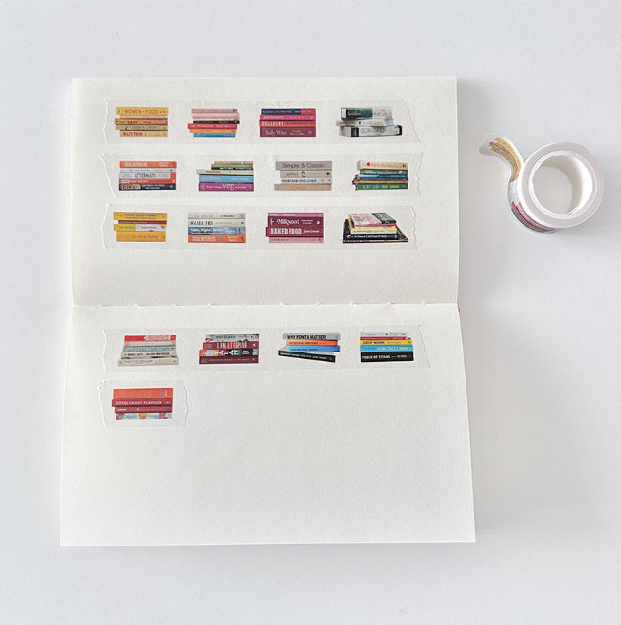 Log Archive Book Stack Masking Tape