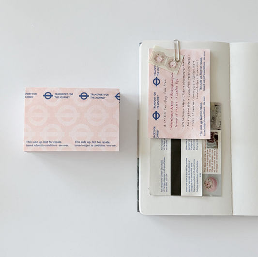 Log Archive Pink Journey Ticket Memo Pad