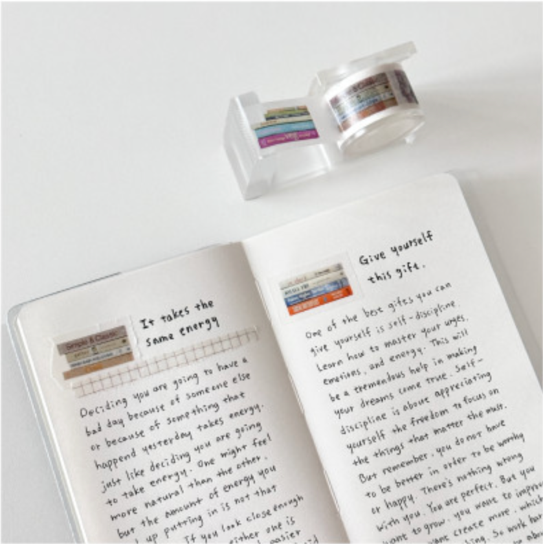 Log Archive Book Stack Masking Tape