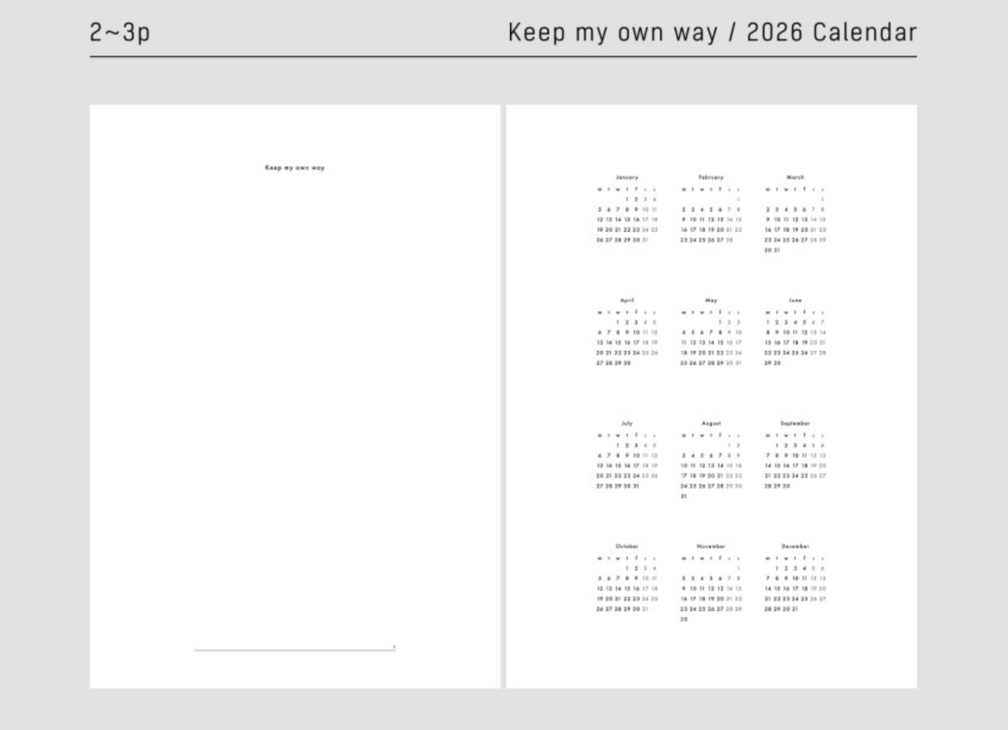 [ PREORDER ] Analogue Keeper 2027 Daily Diary
