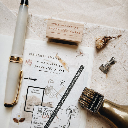 PensPapersPlanner Series V Rubber Stamp // We write to taste life twice