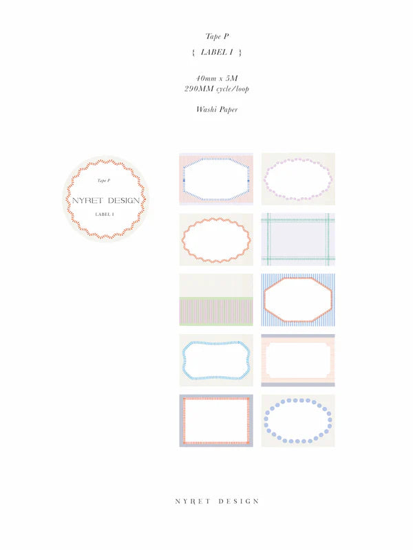 Nyret Vol. 11 [ One Day ] Washi Label / I