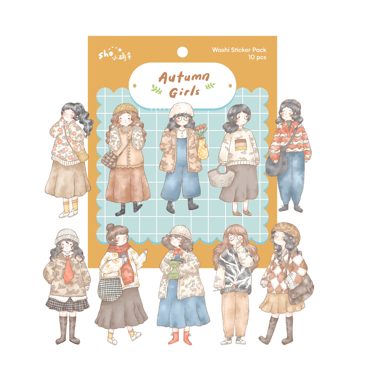 Sho Littlehappiness NEW Autumn Girl Sticker Pack