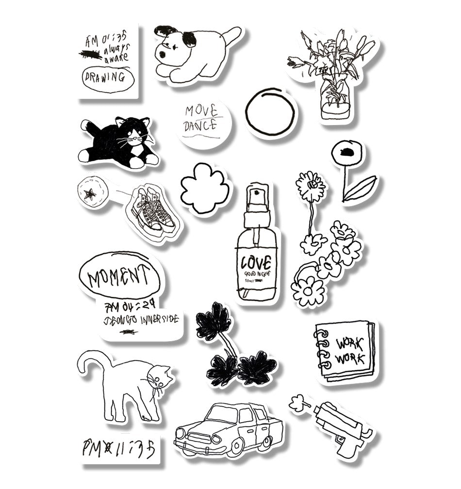 Jeongo Innerside Mini Drawing Sticker Pack | 03