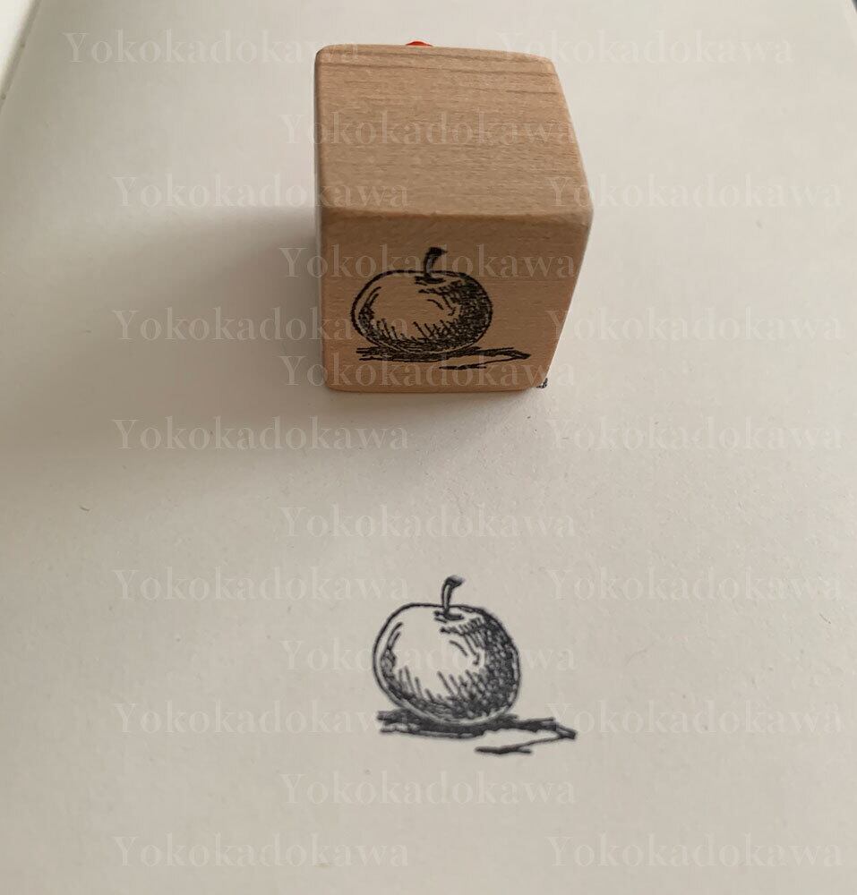 Yoko Kadokawa Apple Rubber Stamp