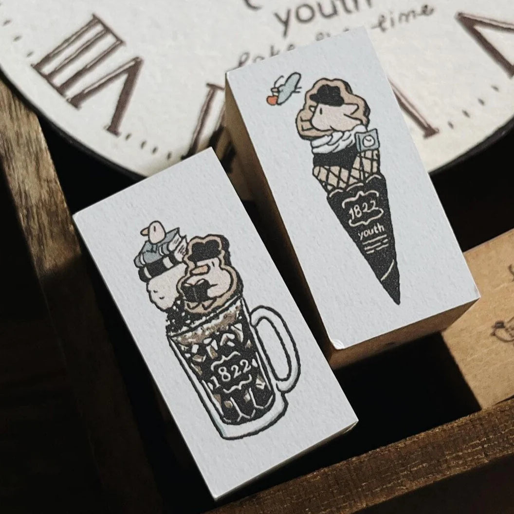 Yamadoro Double-sided Rubber Stamp / 2 Designs