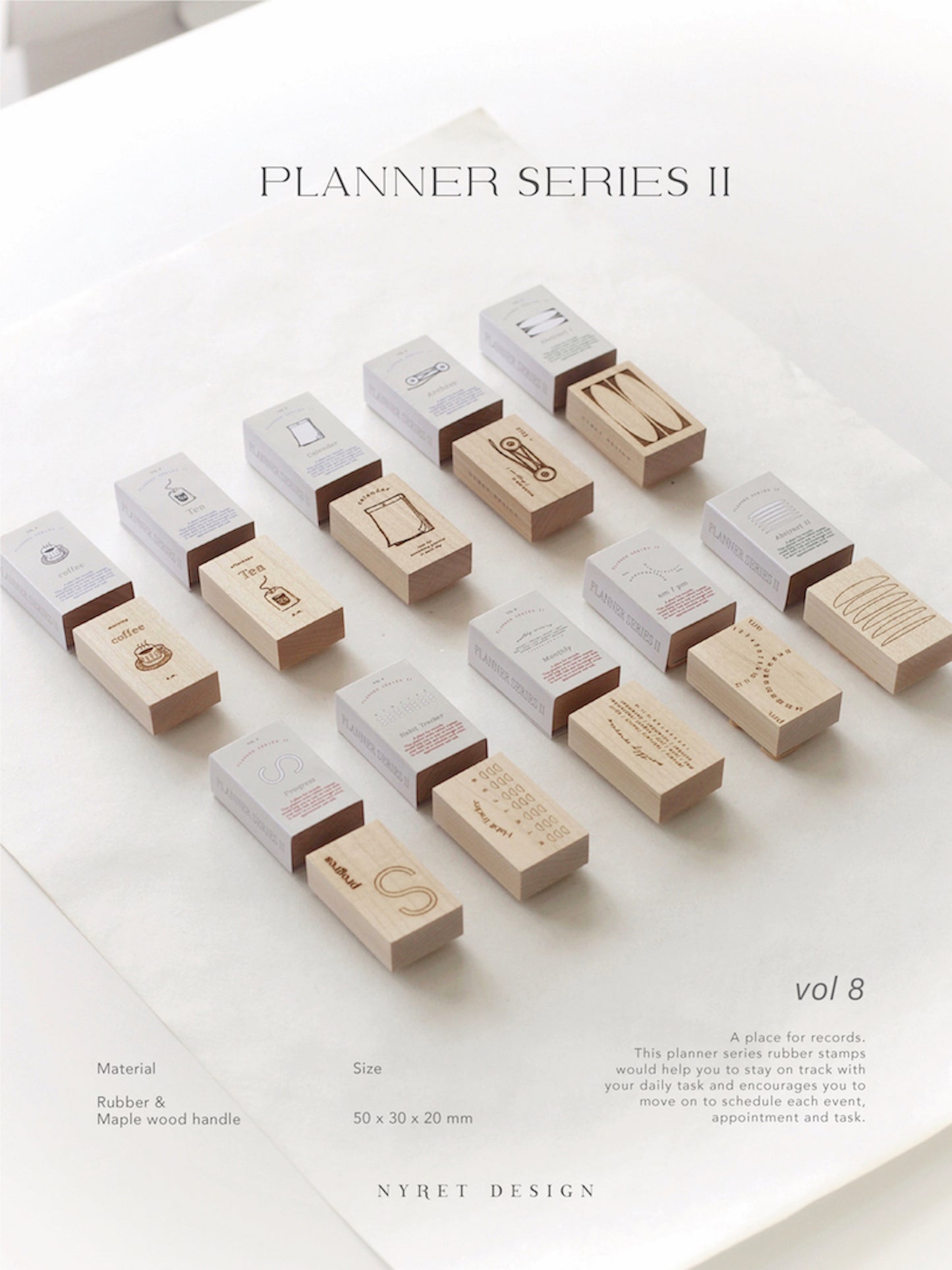 Nyret Vol. 8 Planner Series II Rubber Stamps