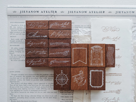 Jieyanow Atelier Bon Voyage Collection Rubber Stamps