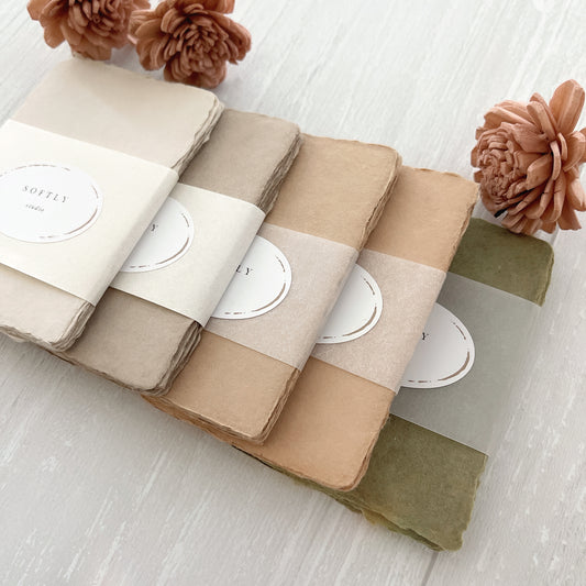 Softly Studio Handmade Paper Set // 10 Sheets