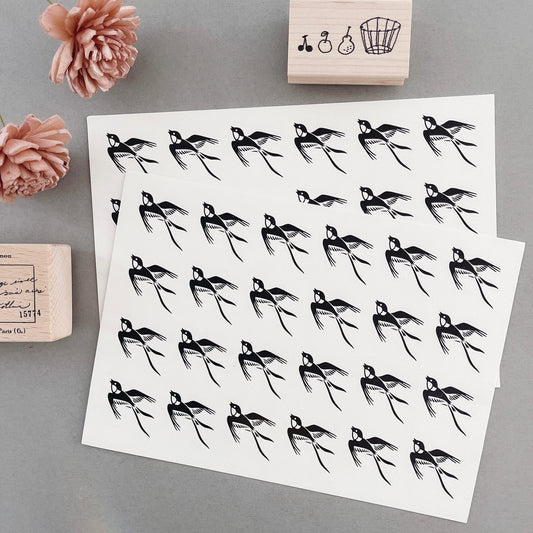 Vintage Swallow Sticker Set