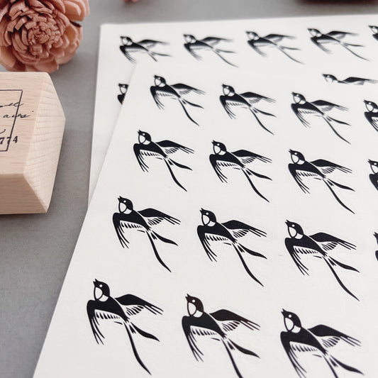 Vintage Swallow Sticker Set