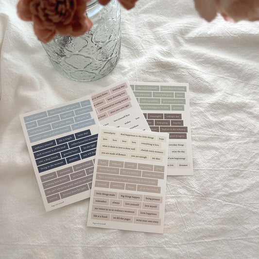 Day and Moment Words Stickers | 01 - 04