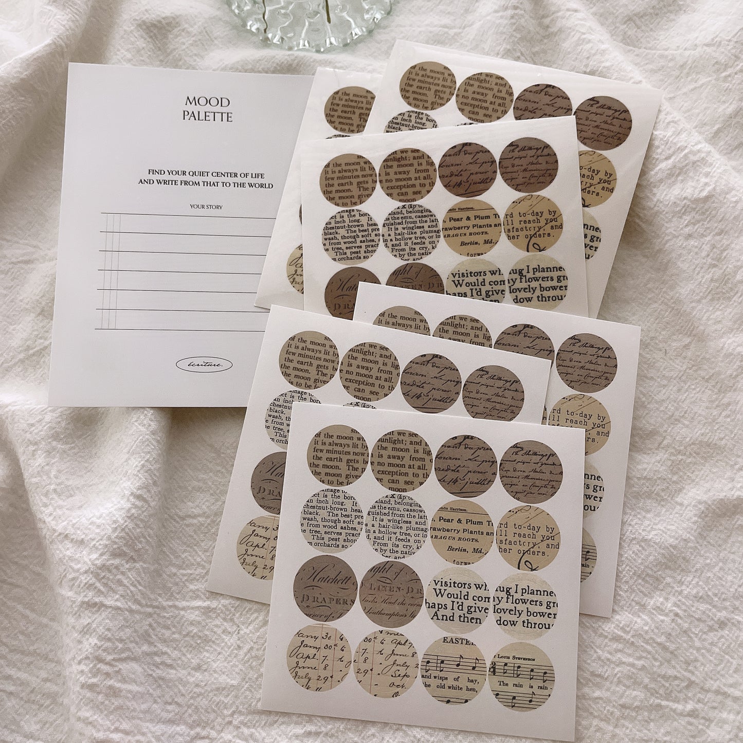 Day and Moment Mood Palette Sticker Set | Old Paper
