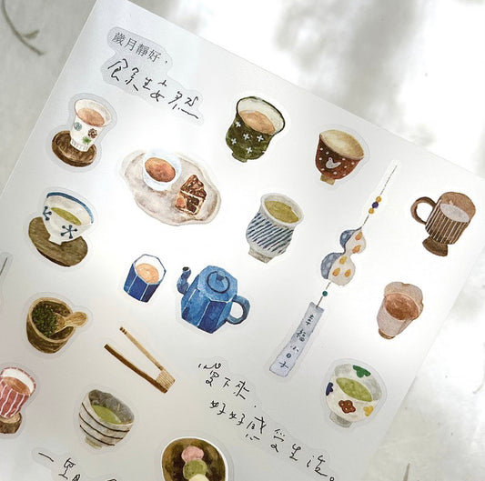 Pion Tea House Transfer Stickers