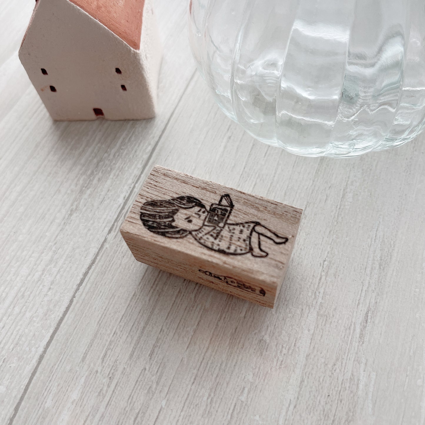 Black Milk Project Engawa Girl Reading Rubber Stamp