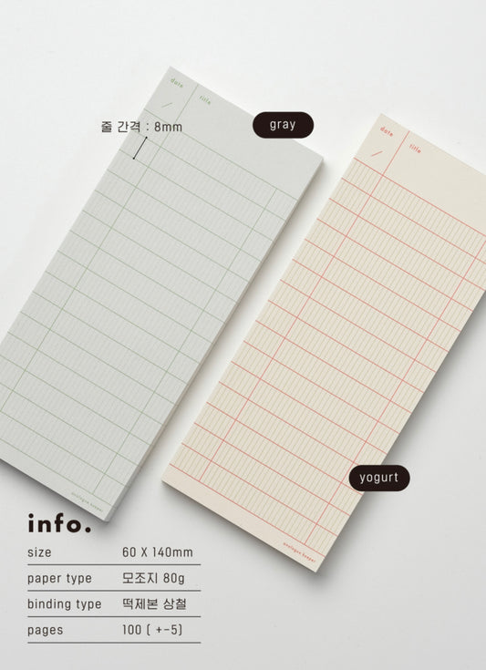Analogue Keeper Checklist Memo Pad