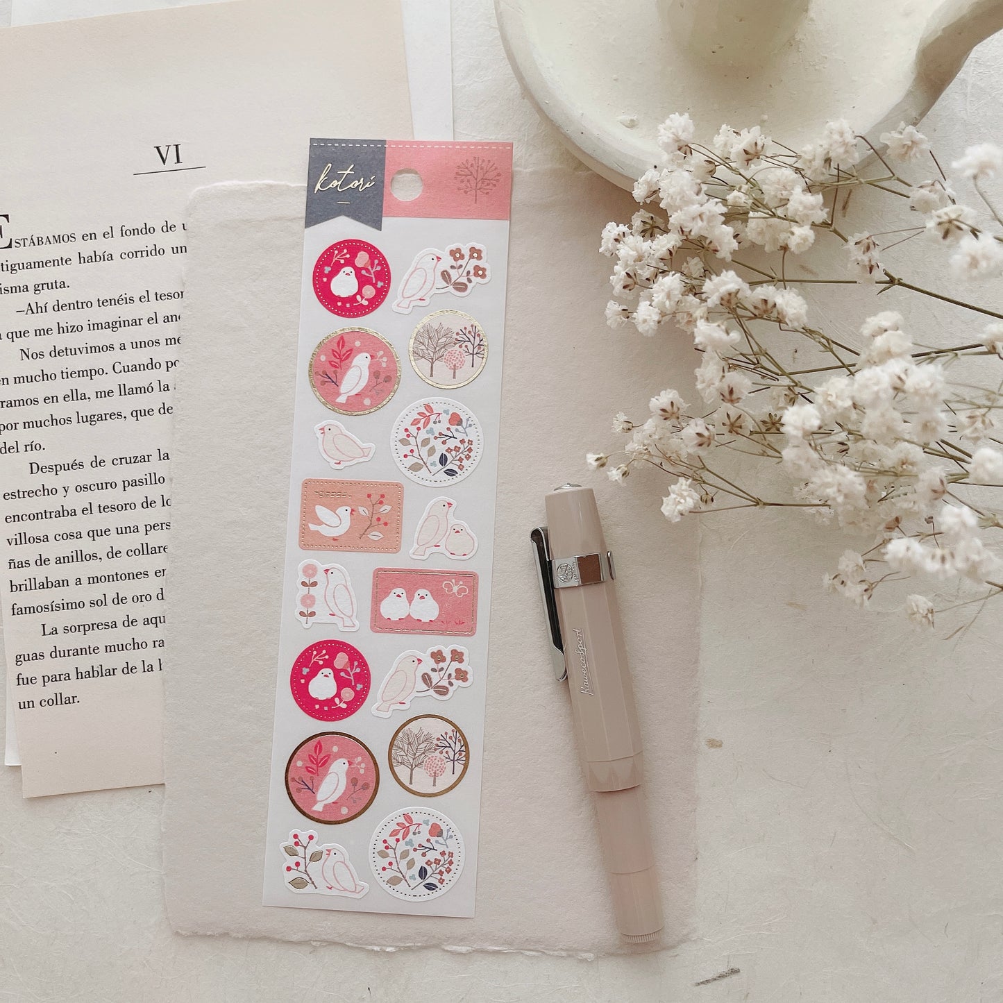 Kotori Sticker Sheet | The Spring Message Bird