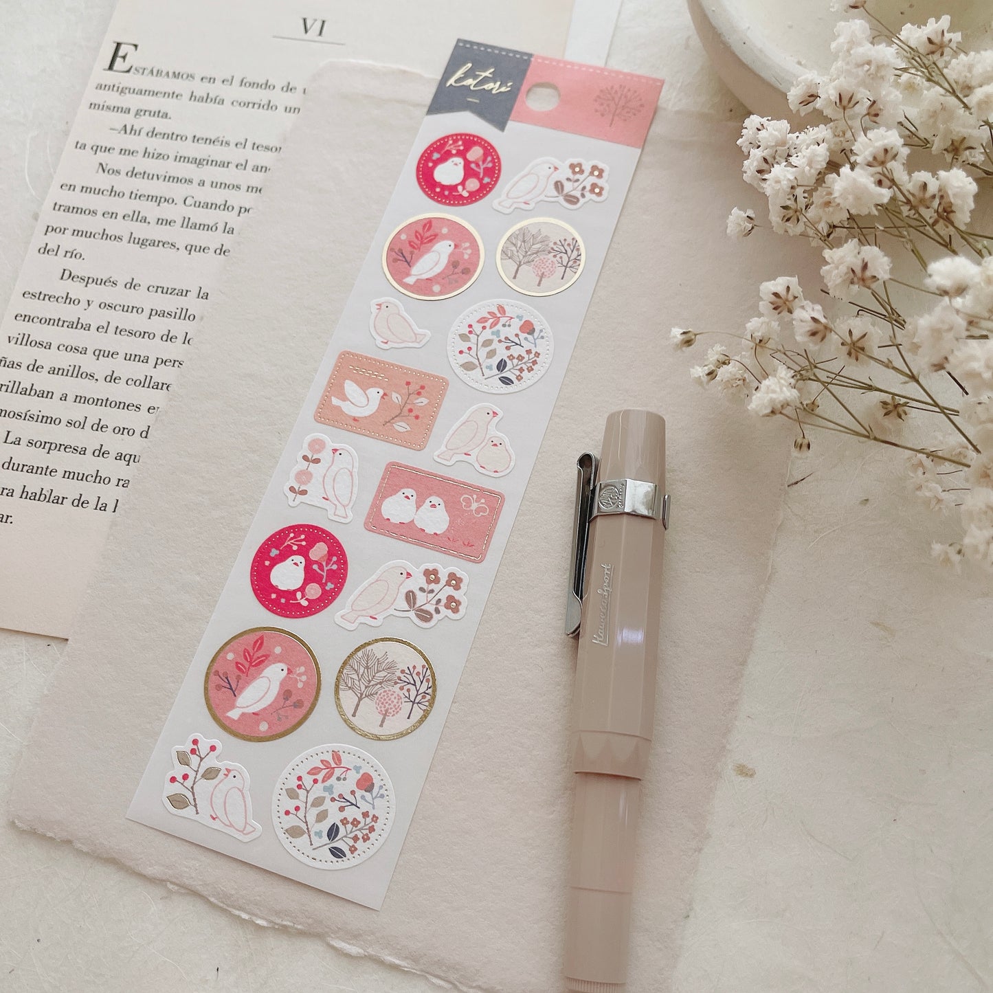Kotori Sticker Sheet | The Spring Message Bird