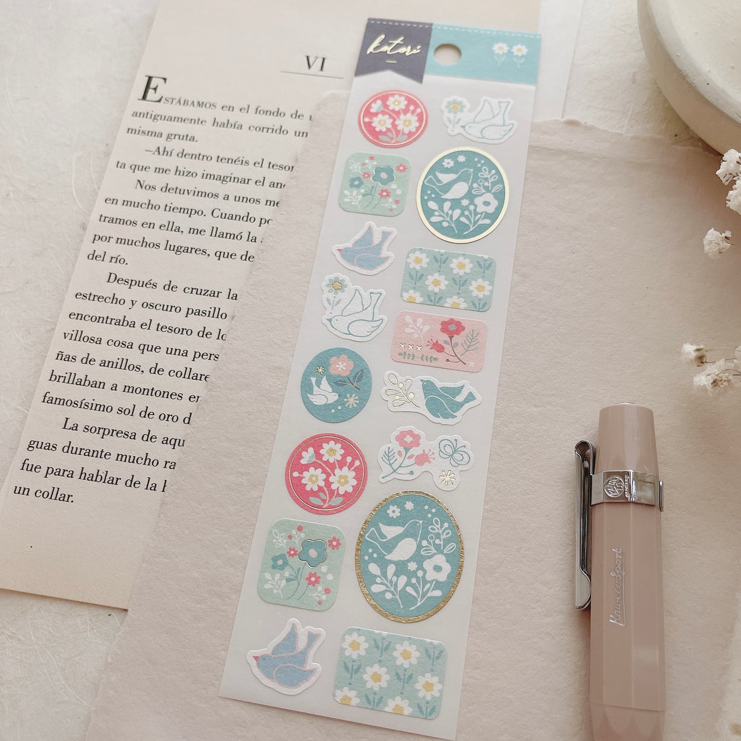 Kotori Sticker Sheet | Daisy Bird