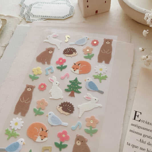 Fabric Sticker Sheet | Wild Animals