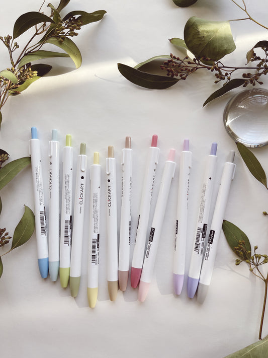 ZEBRA CLiCKART Retractable Markers | New Soft Pastel Colors